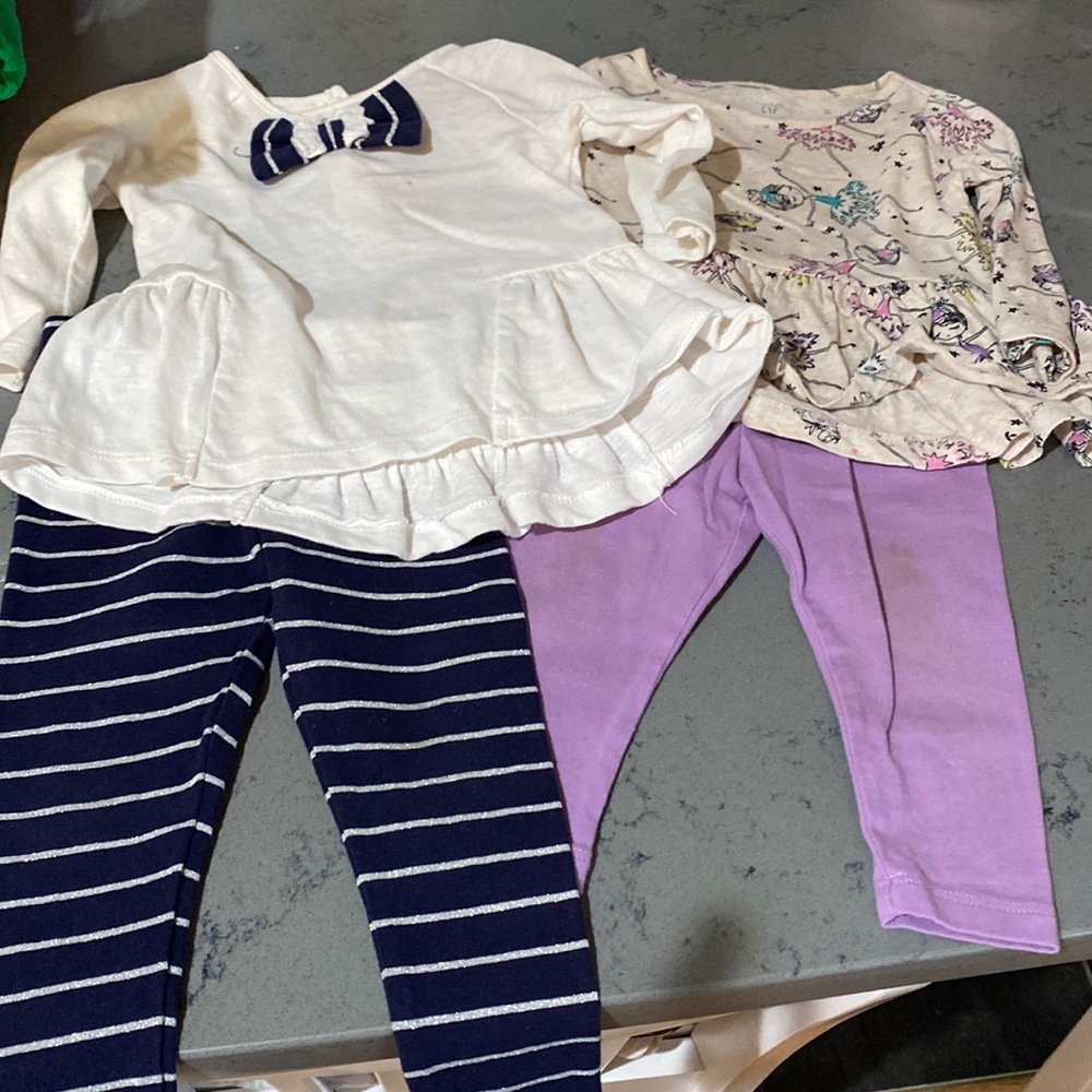 2 long sleeve full length pant sets